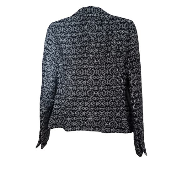 Kulson Blazer Women's Black & White Print,  Size 42 Cotton Blend Italy  US 6  *I - Picture 2 of 7